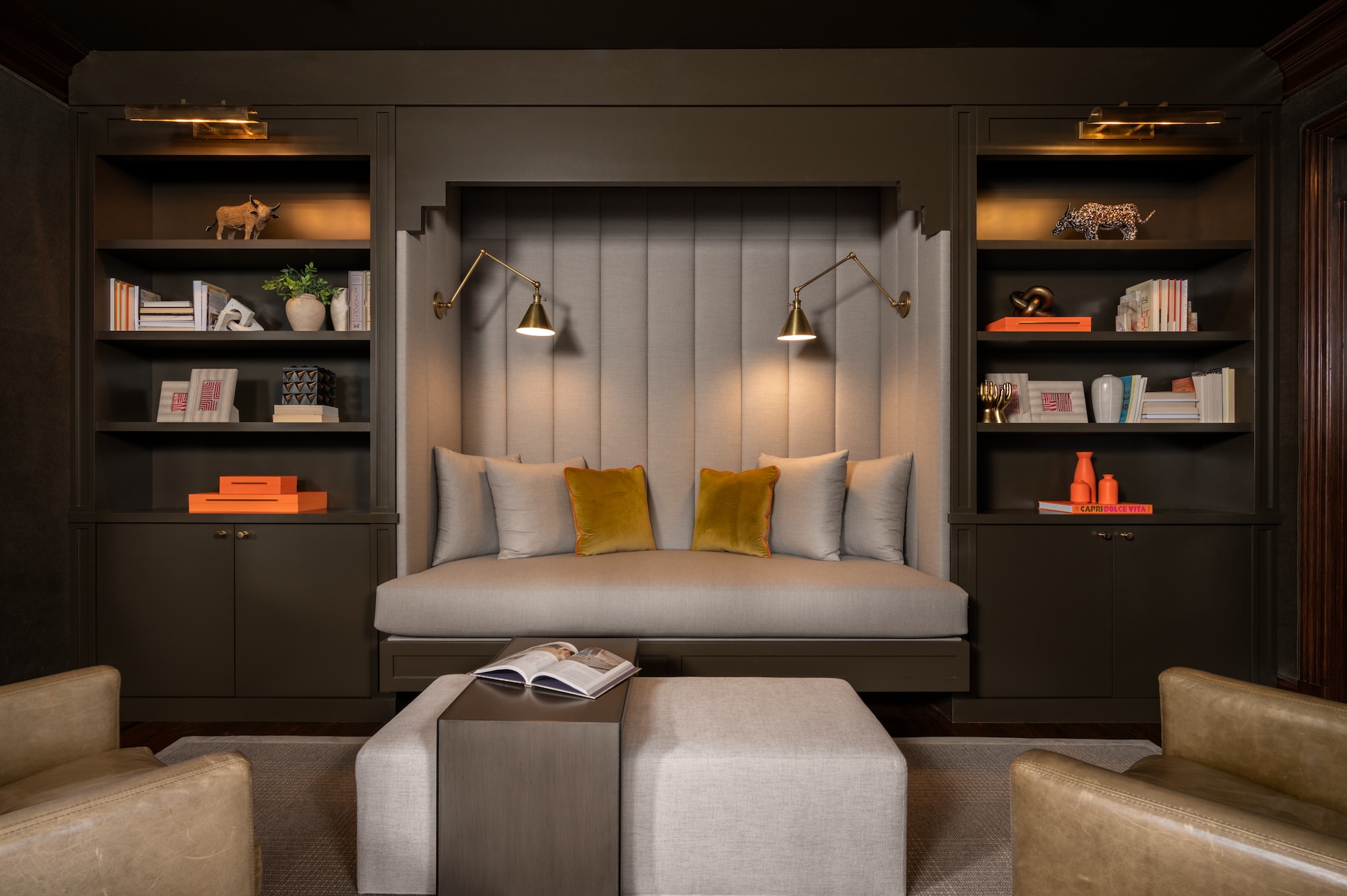 Custom Built In Shelves Home Library Luxe Design Ny